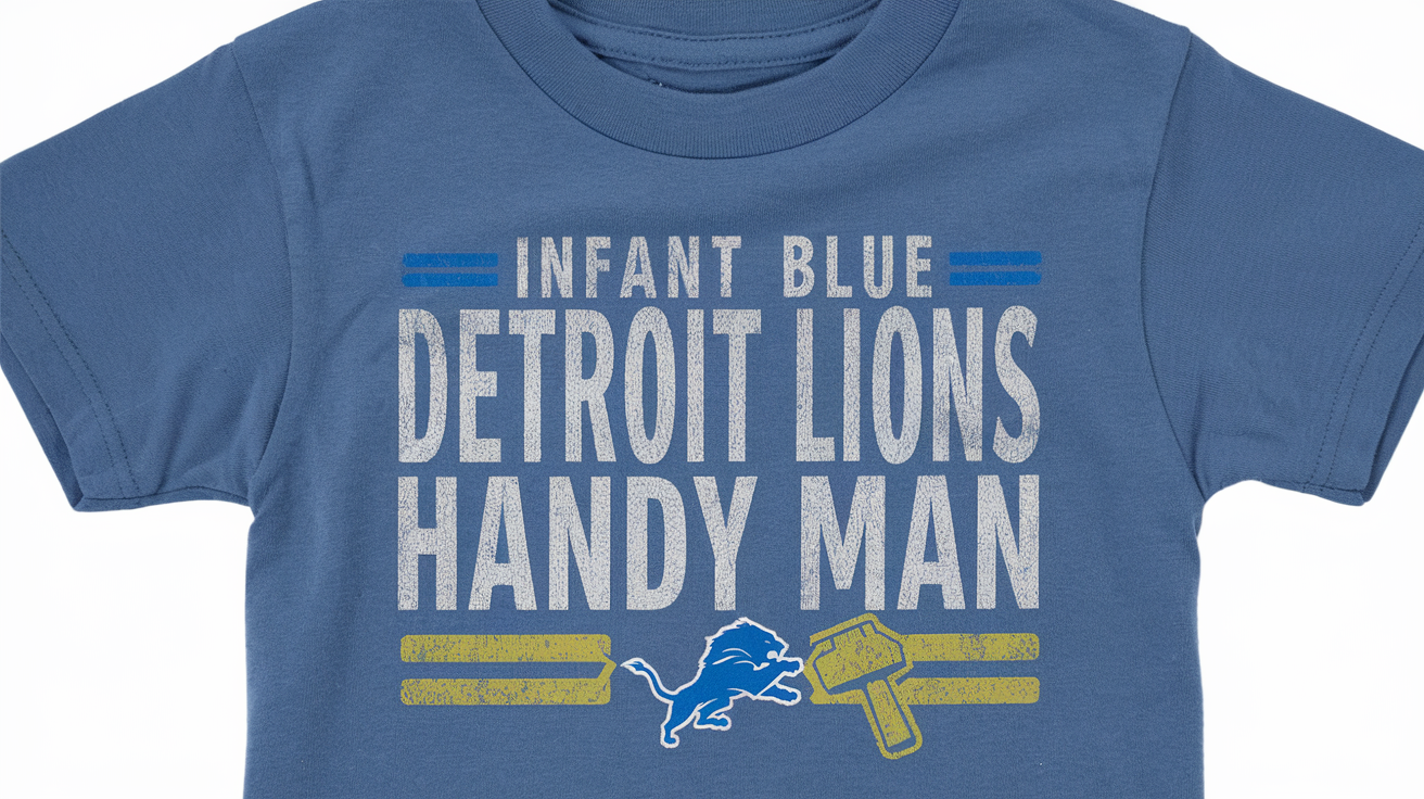 infant blue Detroit Lions Handy Man T-shirt