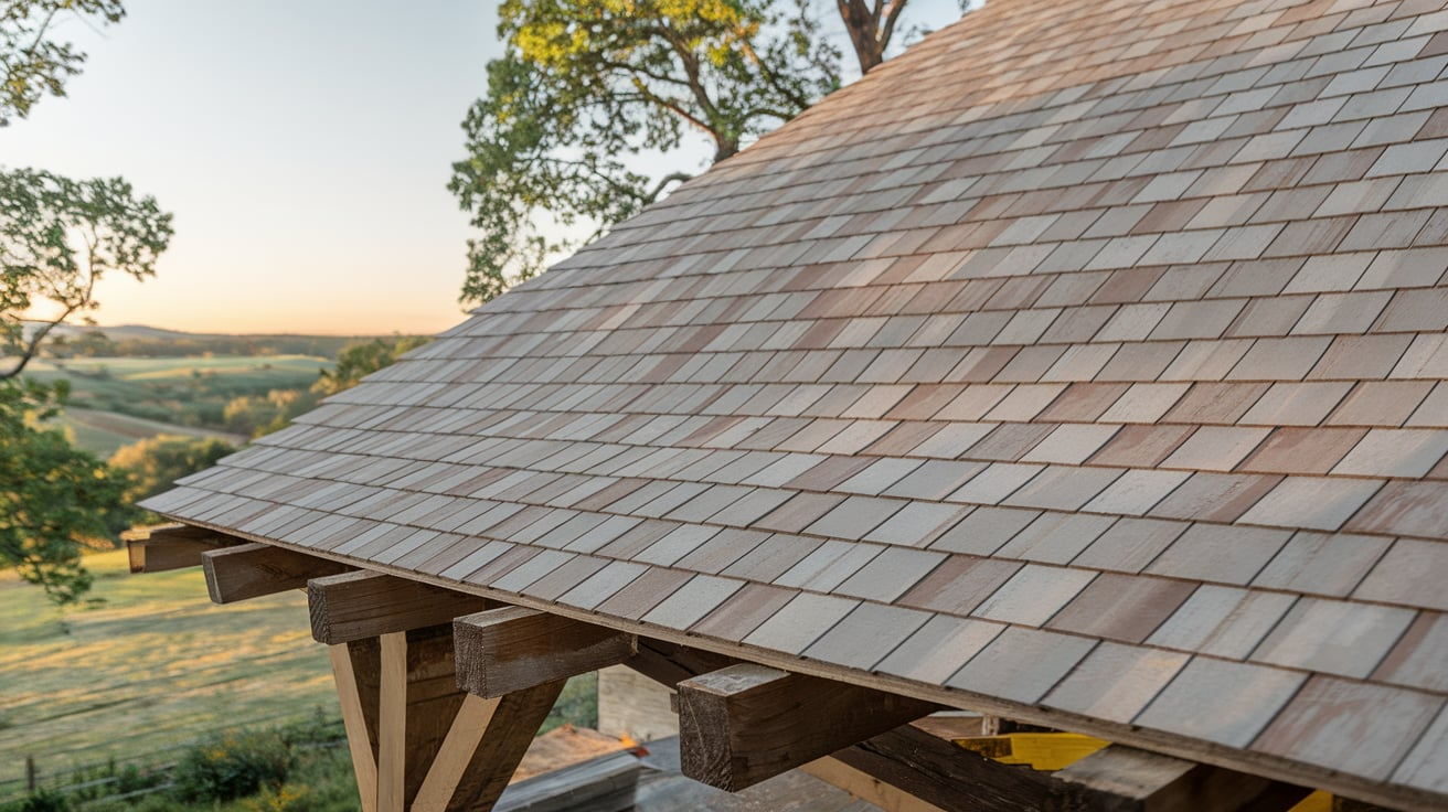 Motrak laser-cut random-width shake shingles