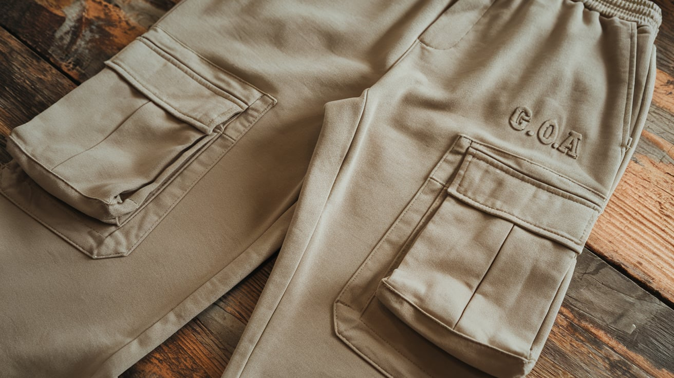 G.O.A rustic flared cargo sweatpants